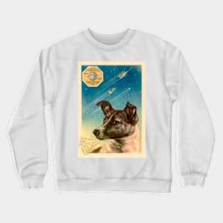 Laika the space dog postcard (S620/0046) Crewneck Sweatshirt